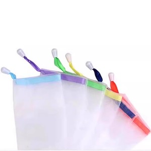 ถุงตาข่ายทำฟองสบู่พร้อมเชือกรูดสำหรับทำความสะอาดผิวหน้าและใช้กับสบู่ทำมือ - Product Image 4