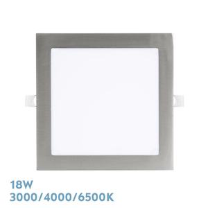 Downlight encastré 18W, 1620lm, disponible en 3000K, 4000K et 6500K, carré 1,3x22,5x22,5cm, découpe 20 pour l'éclairage - Product Image 1
