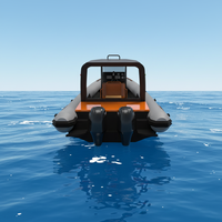 Bateau gonflable RIB860 Hypalon/PVC de double coque en aluminium profonde de 28ft V pour l'océan