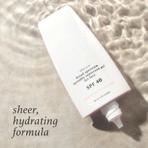 Gel mineral orgánico Protector solar facial de amplio espectro SPF 50 40 Clear Glow Face Sun Block Cream <span class=keywords><strong>para</strong></span> pieles sensibles y propensas al acné - Product Image 4