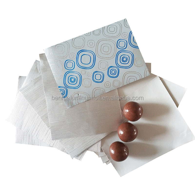 blue chocolate wrapping paper