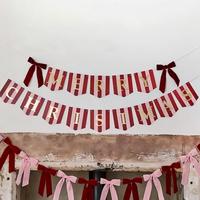 DAMAI Frohe Weihnachten Banner Papiergirlande mit Schleifen Weihnachts-Dekoration für Fenster Kamin Hängedekoration Weihnachtsparty-Zubehör
