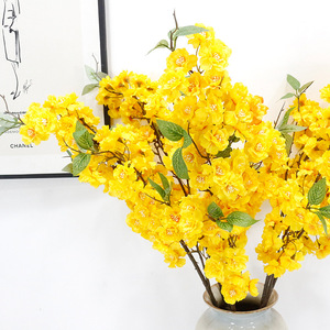 Ramas de flor de cerezo <span class=keywords><strong>grandes</strong></span> de alta calidad Flor de Primavera de seda Blanco Rosa Amarillo Azul - Product Image 4