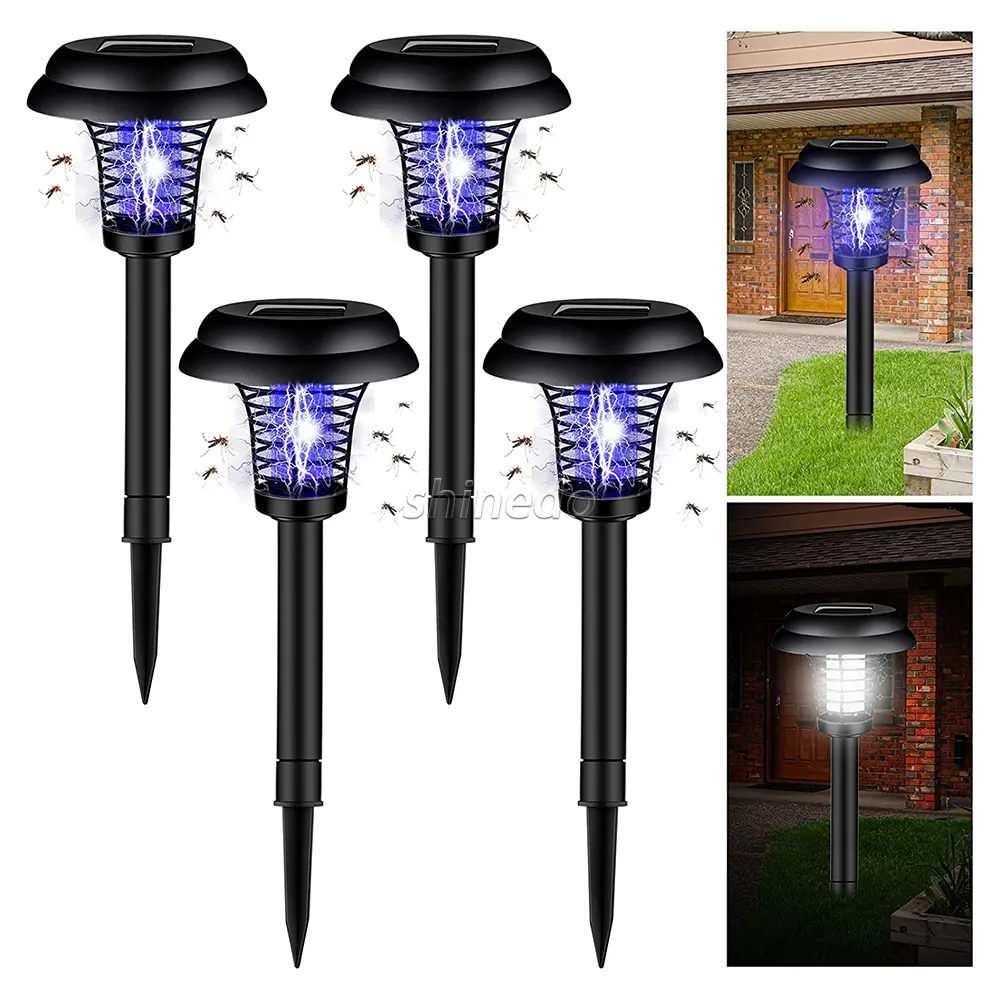 Solar Powered Led Outdoor Lawn Waterproof Mosquito Killer Lamp for Yard Garden, Mosquito Killer