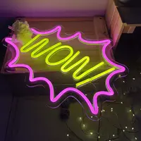 WOWORK drop shipping no MOQ all'ingrosso il personalizzato WOW snowman star Cherry acrilico led strip neon light sign per la decorazione domestica