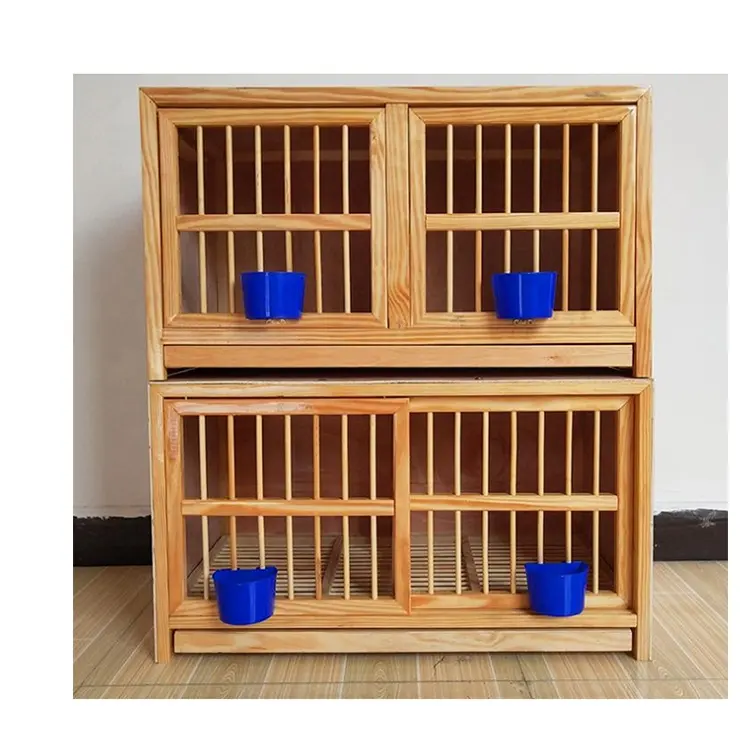 Cage pour pigeons en bois toutes saisons Cage pour oiseaux d'élevage 6 cages modulaires pour pigeons
