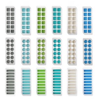 Moule à glaçons en silicone à fond souple, moule à crème glacée maison DIY avec couvercle, récipient de stockage de glace de grande capacité
