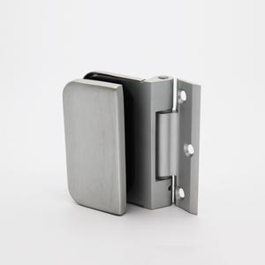 9CE Venta al por mayor: Bisagra de puerta de vidrio sin marco de aluminio y abrazadera de partición de vidrio en níquel satinado para oficinas y salas de reuniones - Product Image 2