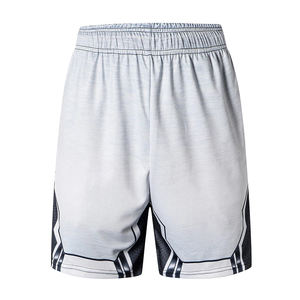 กางเกงขาสั้นออกกำลังกายสำหรับผู้ชาย ผลิตจากผ้าโพลีเอสเตอร์/คอตตอน พิมพ์ลายซิลค์สกรีน เป็นมิตรต่อสิ่งแวดล้อม เอวแบบมีเชือกผูก แห้งเร็ว ระบายอากาศได้ดี - Product Image 1