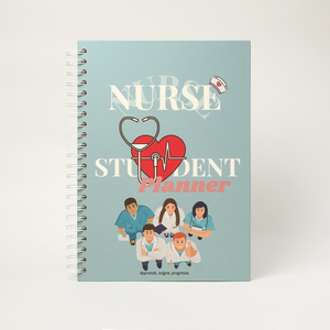 Carnet de notes personnalisé pour étudiants en soins infirmiers 2026 – Agenda hebdomadaire et journalier à spirale pour objectifs d'étude, guide d'étude, cahier scolaire, cadeau - Product Image 1