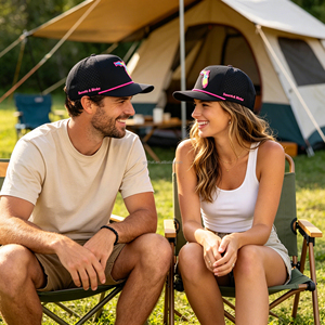 Custom Printed <b>Waterproof</b> 5 Panel Baseball Cap Hydro Breathable Golf <b>Hat</b> with Rubber PVC Logo Rope gorras for Golf Enthusiasts - Product Image 4