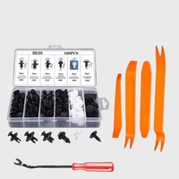 HE26 100 pièces Rivets en plastique pour voiture, Kit de clips de fixation à pression pour automobile