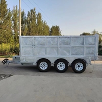 Chine production professionnelle 14 pieds tracteur remorque 4 roues benne remorque américaine