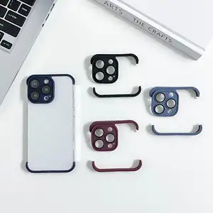 Anti Fall Corner Case Cover For Iphone 12 13 14 Pro Max Mobile Phone Protection TPU Silicone Protector with Camera Lens Glass