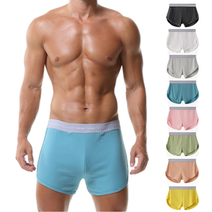 <b>Customized</b> Men's <b>Boxer</b> Shorts Detachable Inner Ribbed Spandex/Nylon Knitted Classic Design Breathable Quick Dry Branded - Product Image 1