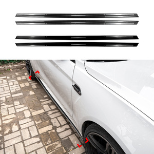 Amp Z Side Skirts Piano Black Carbon Fiber Texture For Bmw M2 F87 2016 2021 Matte Finish Body Kit - Product Image 1