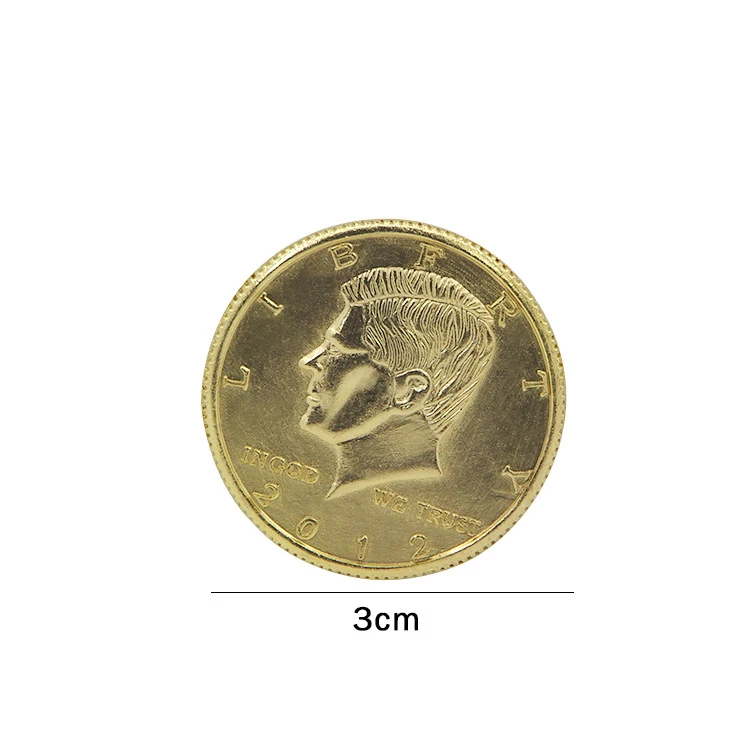 Классическая Магическая монета крупным планом, монета, трюк, реквизит