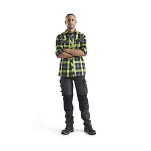 BLAKLADER-Camisa de franela 329911539933XXXL Negro/Amarillo-CAMISETAS DE TRABAJO EAN 7330509796948 - Product Image 3