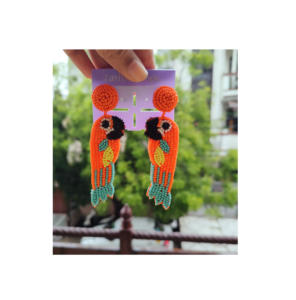 High Quality Decorative Tarnish Free Stylish Beaded Earrings with Metal Fittings at the Back From India - Product Image 1