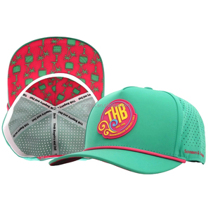 OEM Rubber Pvc Patch Logo Custom Sports Gorras 5 Panel Adjustable Snapback Baseball <b>Cap</b> Laser Cut Hole Rope Golf Hat - Product Image 2