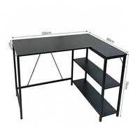 Escritorio Profesional para Gamers en Forma de L con Estantes Abiertos, Estructura de Acero Resistente, Mesa de Computadora Esquinera para el Hogar o Dormitorio