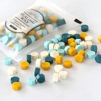 Perles de cire à cacheter octogonales 100 pièces/35g par petit paquet, couleurs unies et mélangées en spirale, pastilles de cire pour sceau de cire, option 135 couleurs