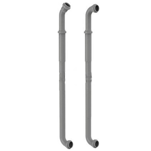 Tuyau de vidange PEHD en deux pièces avec raccords en plastique PVC à surface lisse 32-45 ° H 1800 pour la plomberie et l'application d'eau - Product Image 3