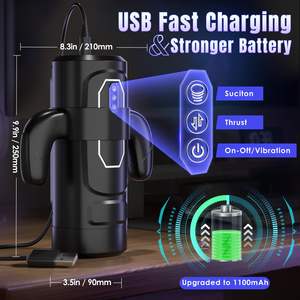 电动男士性玩具，带 6 种推力和 3 种吸力，男性自慰器性玩具 - Product Image 2