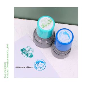 Sellos Personalizados a Color para Oficina, Sellos de Papelería, Sellos de Plástico con Diseño de Dibujos Animados, Sellos Autoentintables, Regalos Personalizados - Product Image 1