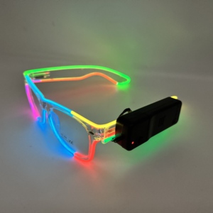 Colore di vendita caldo trasparente luce su occhiali <span class=keywords><strong>da</strong></span> vista lampeggiante senza fili partito Favor occhiali a LED - Product Image 2