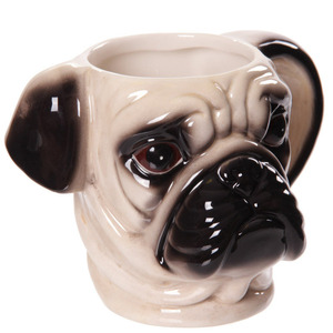 Tazas de café de cerámica <span class=keywords><strong>con</strong></span> forma de <span class=keywords><strong>bulldog</strong></span> Francés pintadas a mano, taza de café personalizada de dolomita 3D para perro en cualquier forma, tamaño y Color - Product Image 1