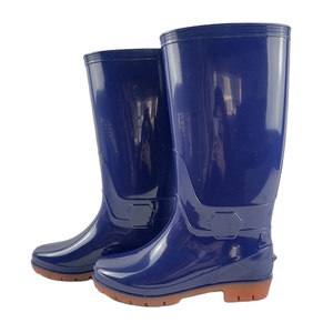 Botas de Lluvia de PVC Azules de Fabricación China, Botas de Trabajo Largas para Hombre, Mercado Coreano - Product Image 1