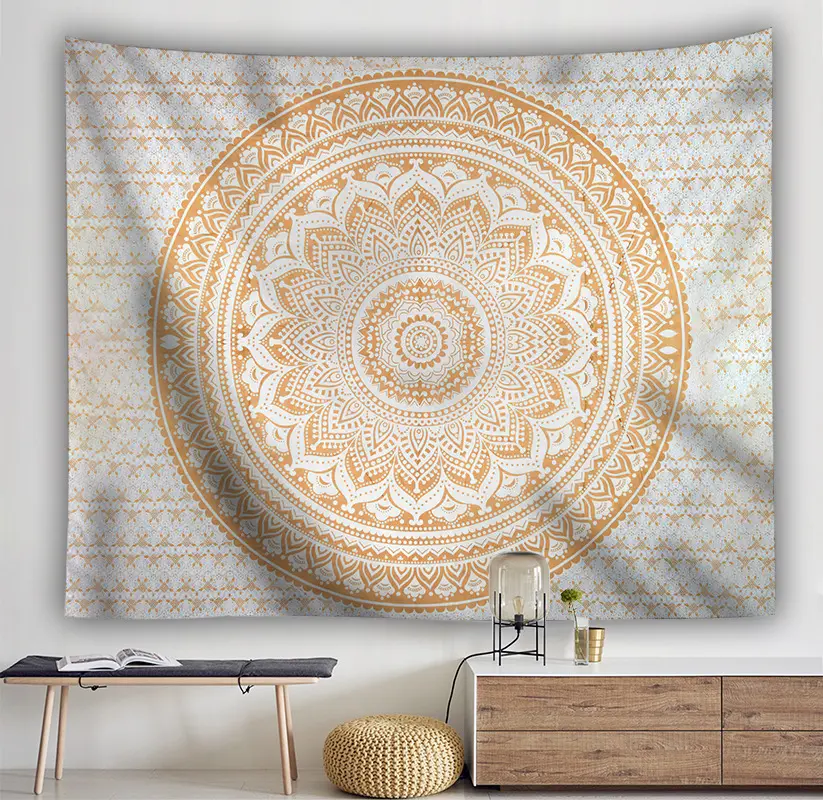 Mandala Tapestry White Black Sun And Moon Tapestry Wall Hanging Gossip Tapestries Hippie Wall Rugs Dorm Decor Blanket