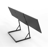 Monitor Portátil Triple de 15.6 Pulgadas para Laptop, Pantalla FHD IPS Extensible, Doble Tipo-C HDMI, Diseño Metálico Plegable para Windows y MacOS