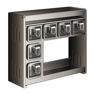 Estante para especias de pared Wenzhou ZWJ0605 rectangular, contenedor de alimentos fácil de limpiar para almacenamiento en la cocina - Product Image 2