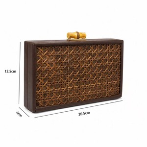 Stylish Eco-friendly Luxury Handbags Woven Square Purse Trendy Summer Bags for Women 2026 Beach Knit Pattern PU Evening Bags - Product Image 6