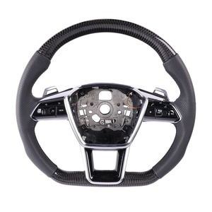 Volant de voiture en cuir perforé blanc et fibre de carbone YLC Upgrades pour <span class=keywords><strong>Audi</strong></span> A3 A4 A5 - Product Image 5
