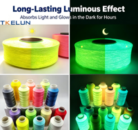 Fil à coudre en polyester 100% haute ténacité, luminescent dans le noir, longue durée, pour broderie lumineuse, artisanat de couture manuel DIY