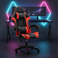 Chaise de jeu en cuir réglable et pivotante, design ergonomique, mobilier de jeu de haute qualité