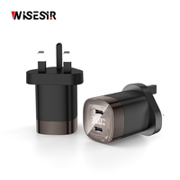 Chargeur rapide USB-C PD 3.0 WISESIR 35W QC3.0 5V/3A OTP/OVP/GaN pour ordinateurs portables, adaptateur de voyage