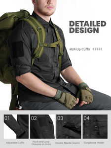 <span class=keywords><strong>Camicia</strong></span> Casual da Uomo Delicata sulla Pelle con Maniche Arrotolabili, Ideale per Pesca, Caccia ed Escursionismo - Product Image 5