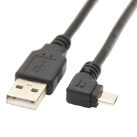 Micro USB Up Down Ieft sudut kanan bawah, BM ke AM USB 2.0 kabel ekstensi Data