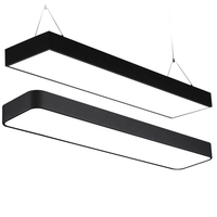 Luminaire suspendu rectangulaire moderne à LED de 120 cm pour bureau, salle de classe, décoration de plafond, éclairage technique