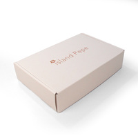Boîte d'expédition kraft de couleur personnalisée, emballage de luxe avec logo pour le commerce électronique, emballage ondulé facile à plier, papier manufacturé