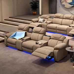Canapé inclinable électrique de luxe, fournisseur chinois, canapé-lit inclinable électrique moderne en cuir pour home cinéma et salon - Product Image 2