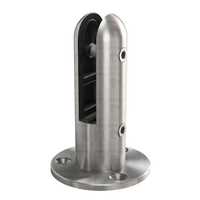 Support de balustrade conique en verre double spécification anti-sel pour station balnéaire, en acier inoxydable résistant à la rouille, pour clôture extérieure de paysage côtier