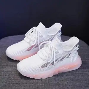 Ucuz moda nefes kadın çorap ayakkabı yürüyüş spor ayakkabı bayanlar sneakers ayakkabı