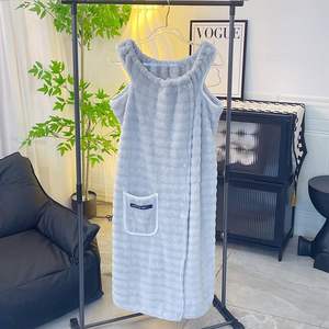 <span class=keywords><strong>Toalla</strong></span> de Baño Tipo Bata con <span class=keywords><strong>Tirantes</strong></span> para Mujer, Uso Doméstico, Adulto, Súper Absorbente, Falda de Baño Clase A - Product Image 5