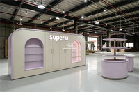 Vitrine de présentation sur mesure pour soins de la peau, mobilier de magasin de beauté personnalisé pour l'affichage de maquillage et cosmétiques en magasin de détail