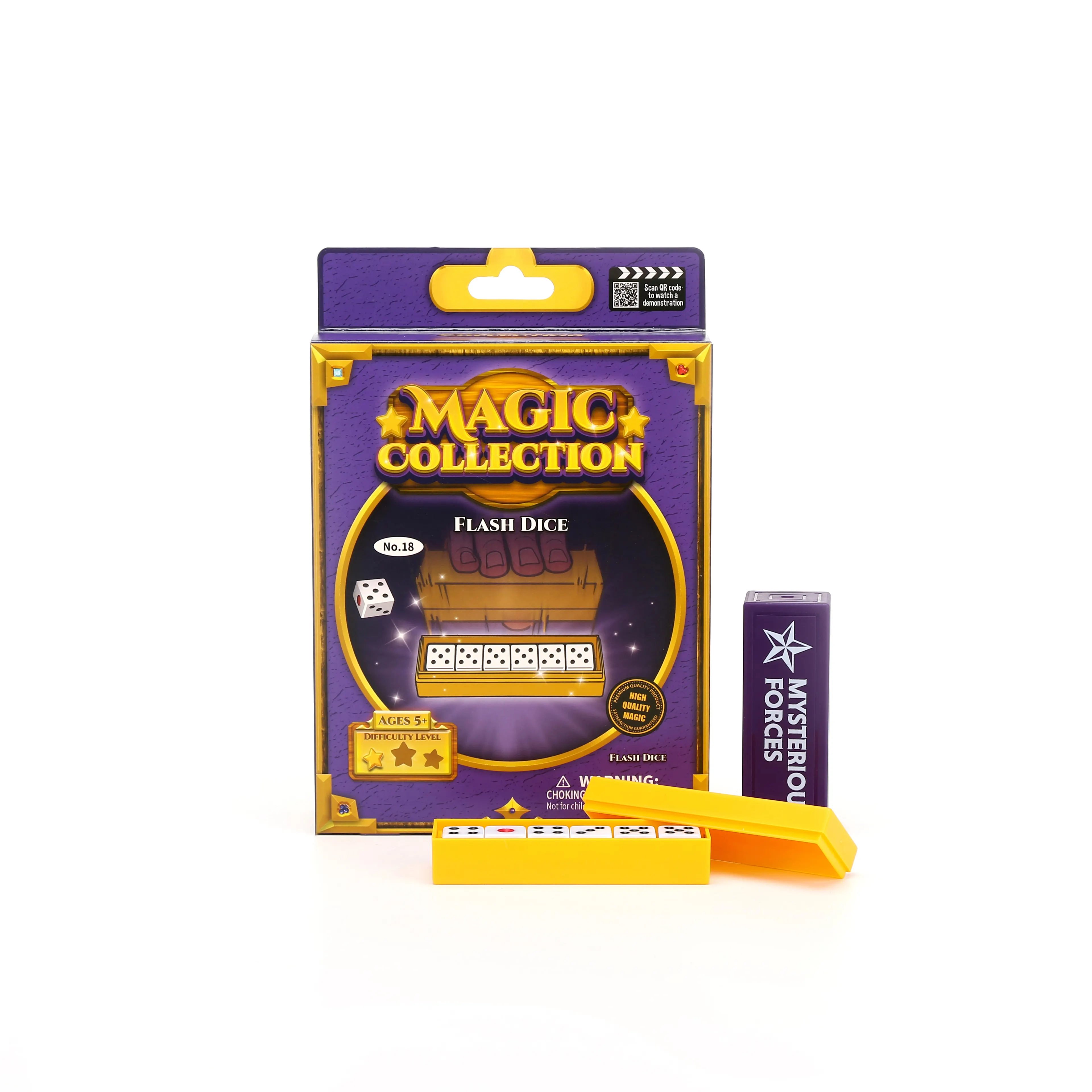 Close-Up Magic Trick Miracle Dice Accessoires de scène en plastique pour enfants et adultes Jouet clignotant pour apprendre des tours de magie